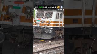 BUT WAP5 HAVE DOMINANCE👑💨 #indianrailways #railfan #shorts #explore #trending