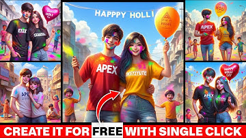 Create Viral Holi Ai Name Images | Happy Holi Prompts | Bing image creator tutorial FREE | Bing Ai