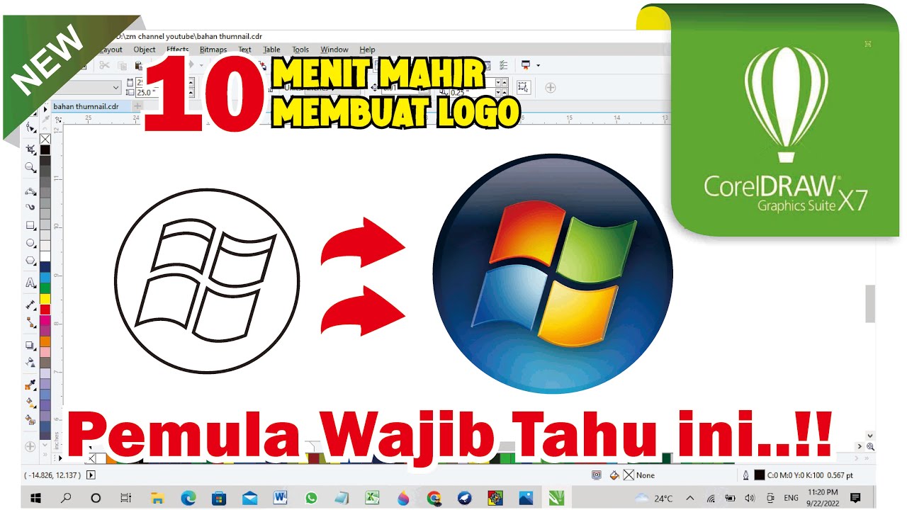 Cara membuat logo di corel draw