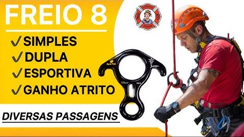 Diversas formas de utilizar freio 8 em rapel: Passagem simples, dupla, esportiva e com atrito