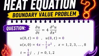 Heat Equation Boundary Value Problem Solved | Numerical Methods