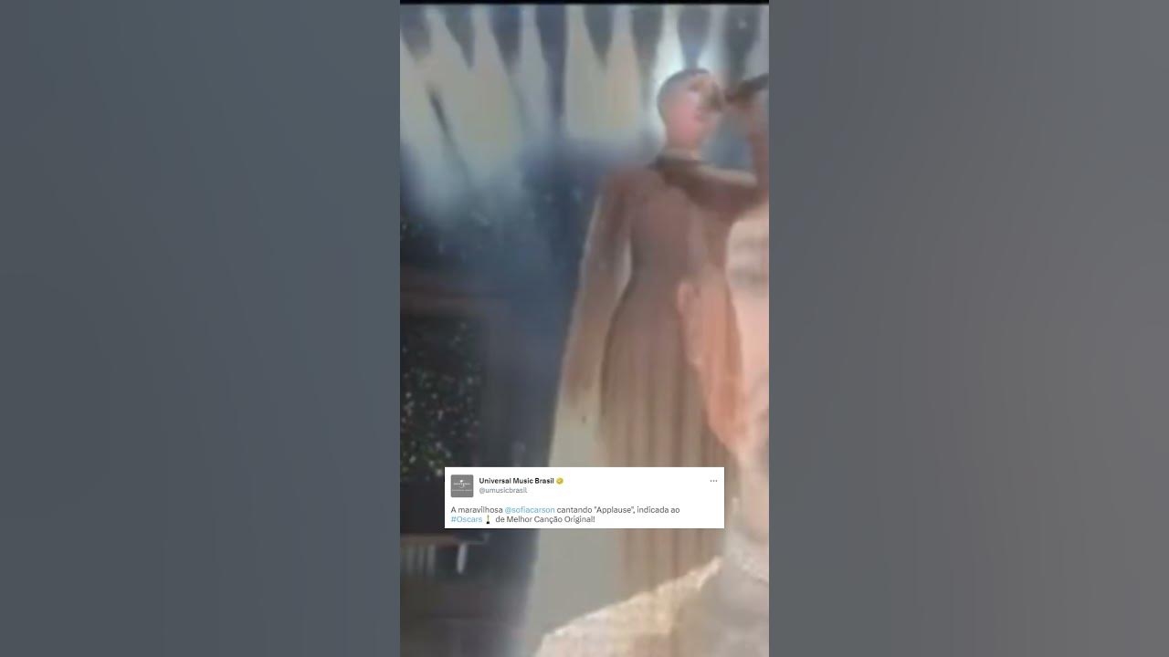 Simplesmente impactada com essa apresentanção da @sofiacarson de #Applause, indicada ao #Oscar!