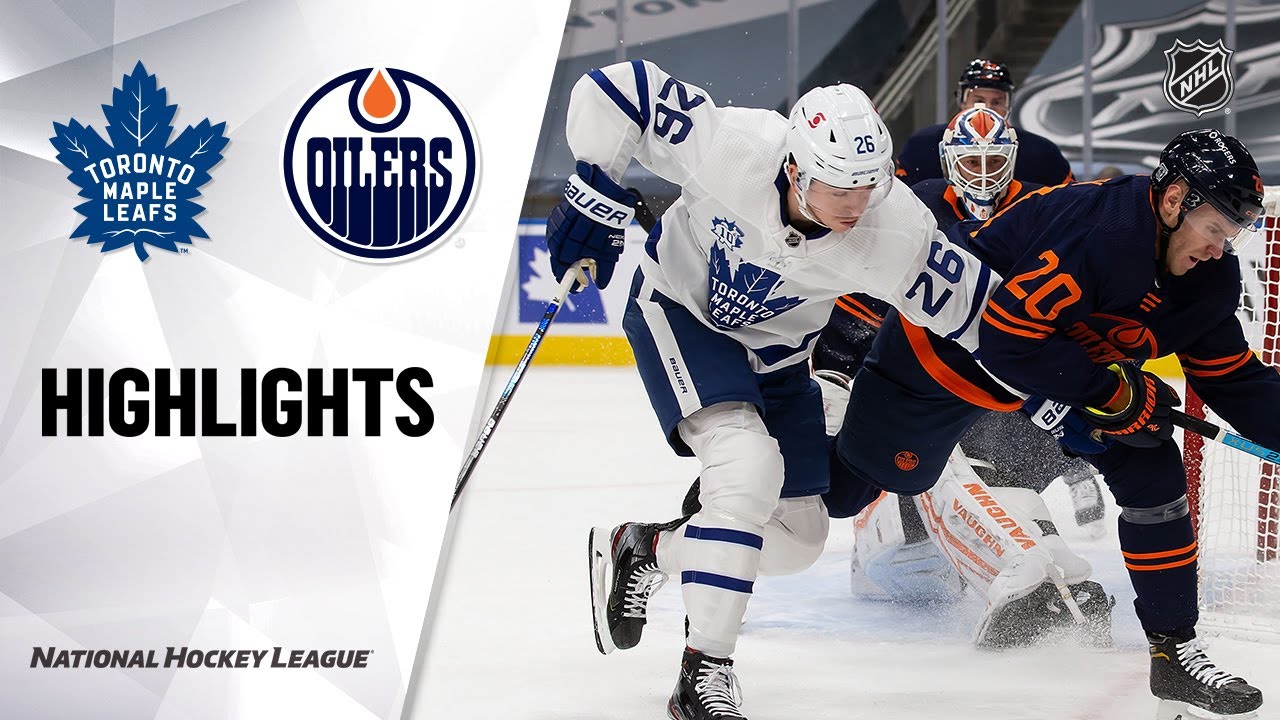 Maple Leafs Oilers 1 28 21 Nhl Highlights Youtube