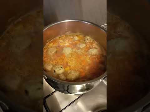 Supa Topcheta (meat balls soup) Bulgarian soup