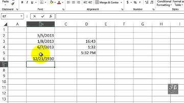 Working With Date Time Format    Excel 2013 Beginners Tutorial
