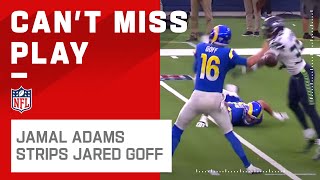 Jamal Adams Strips It Away from Jared Goff!