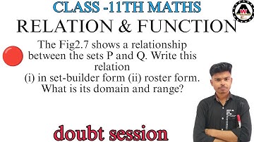 relationship between the sets P and Q. Write this relation(i) in set-builder form|| Worldeez Academy