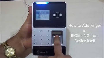 How to enroll and verify finger on Smart-i Biometric Devices