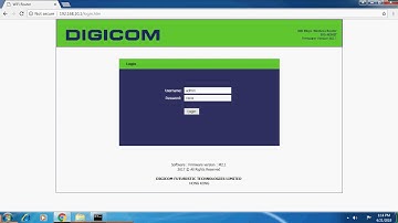 How to Digicom Router Password change ?
