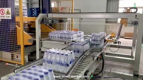 Automatic bottle full pack direction orientation feeding palletizing machine line
