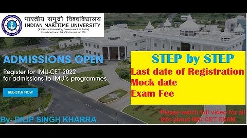 IMU CET REGISTRATION STEP BY STEP | HOW TO FILL IMU CET EXAM