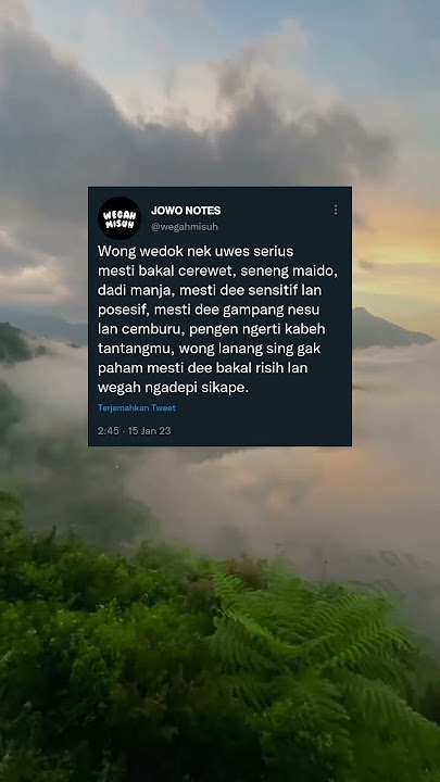 STORY WA JOWO TERBARU 2023 || Status Wa Kata-kata Jowo