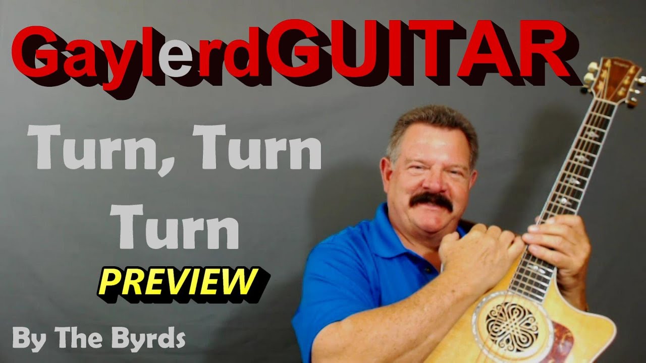 Turn, Turn, Turn, (The Byrds) Acoustic Guitar Lesson (PREVIEW) YouTube