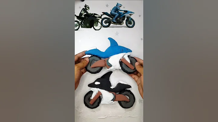 Italian Brainrot Color Mixing tralalero tralala and orcalero orcala Motorbike made of clay part 5