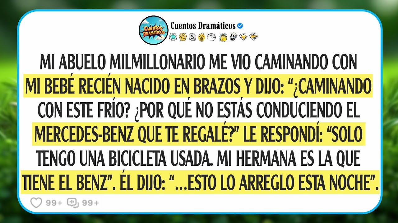 Мой дедушка увидел, как я иду, неся на руках новорожденного ребенка, и сказал: «Я же подарил тебе...
