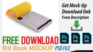 Download Mockup PSD File For Free | Bill Book / Cash Memo mock up ( FREE DOWNLOAD )