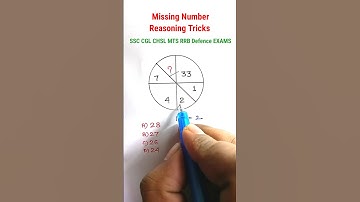 Missing Number| Reasoning Tricks | Reasoning Classes SSC CGL CHSL MTS CRPF RRB WB PSC | #shorts