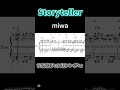 [耳コピ]Storyteller/miwa(ピアノソロ楽譜)#shorts