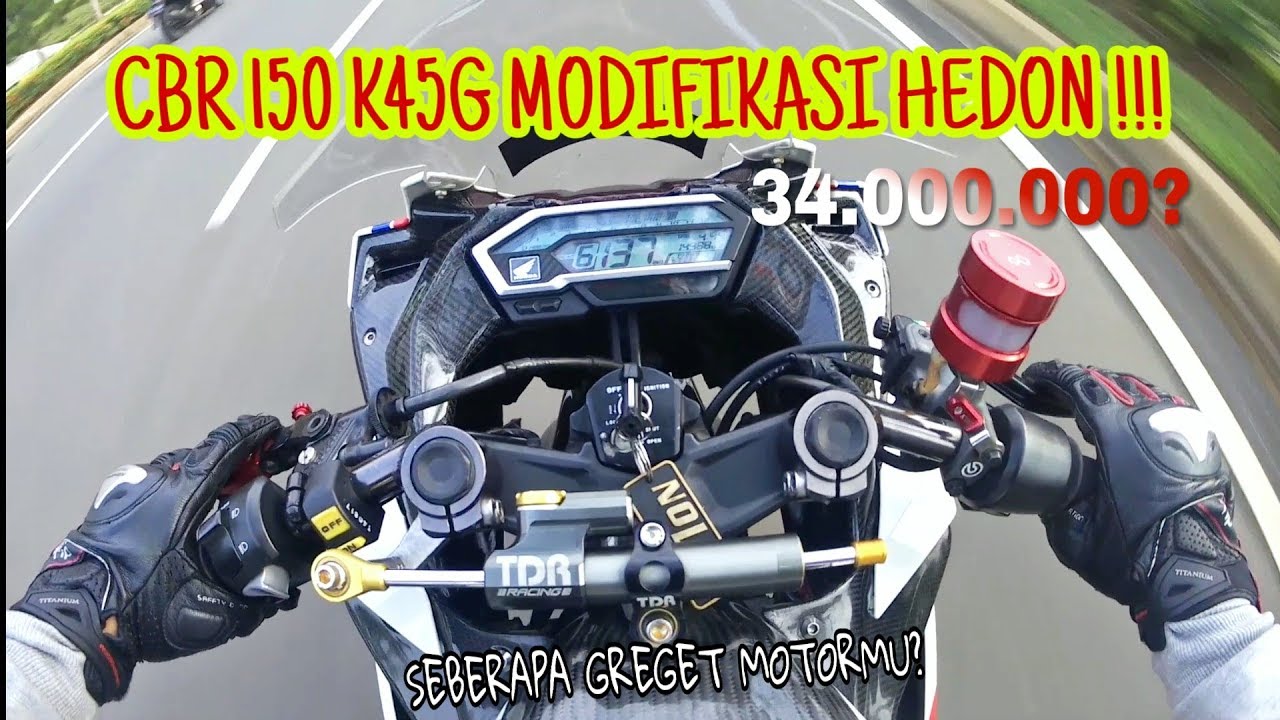 CBR 150 K45G MODIFIKASI HEDON BREMBO ACCOSATO OHLINS YouTube