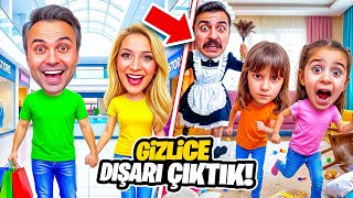 ELİF DURU GİZLİCE DIŞARI KAÇTI!! BABAM ARABADA BİZİ FARKETMEDİ!!