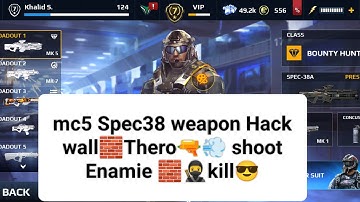 mc5 Spec38 weapon Hack wall Therow 🔫💨 kill⚔️ Enamie 🧱🥷kill😎