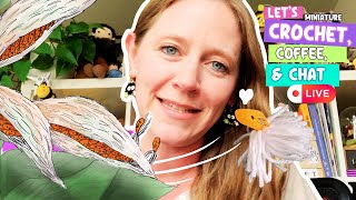 Miniature Floppy Cat WIP Crochet, Coffee, and Chat Hangout LIVE