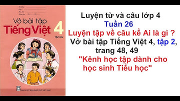 Luyện từ và câu lớp 4 - Tuần 26 - Vở bài tập tiếng việt 4 trang 48, 49