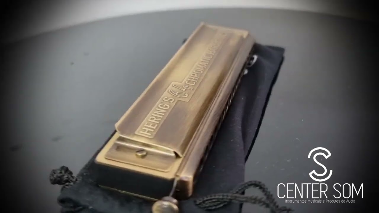 GAITA DE BOCA HARMÔNICA HERING CROMÁTICA OURO VELHO 5264 C - DÓ