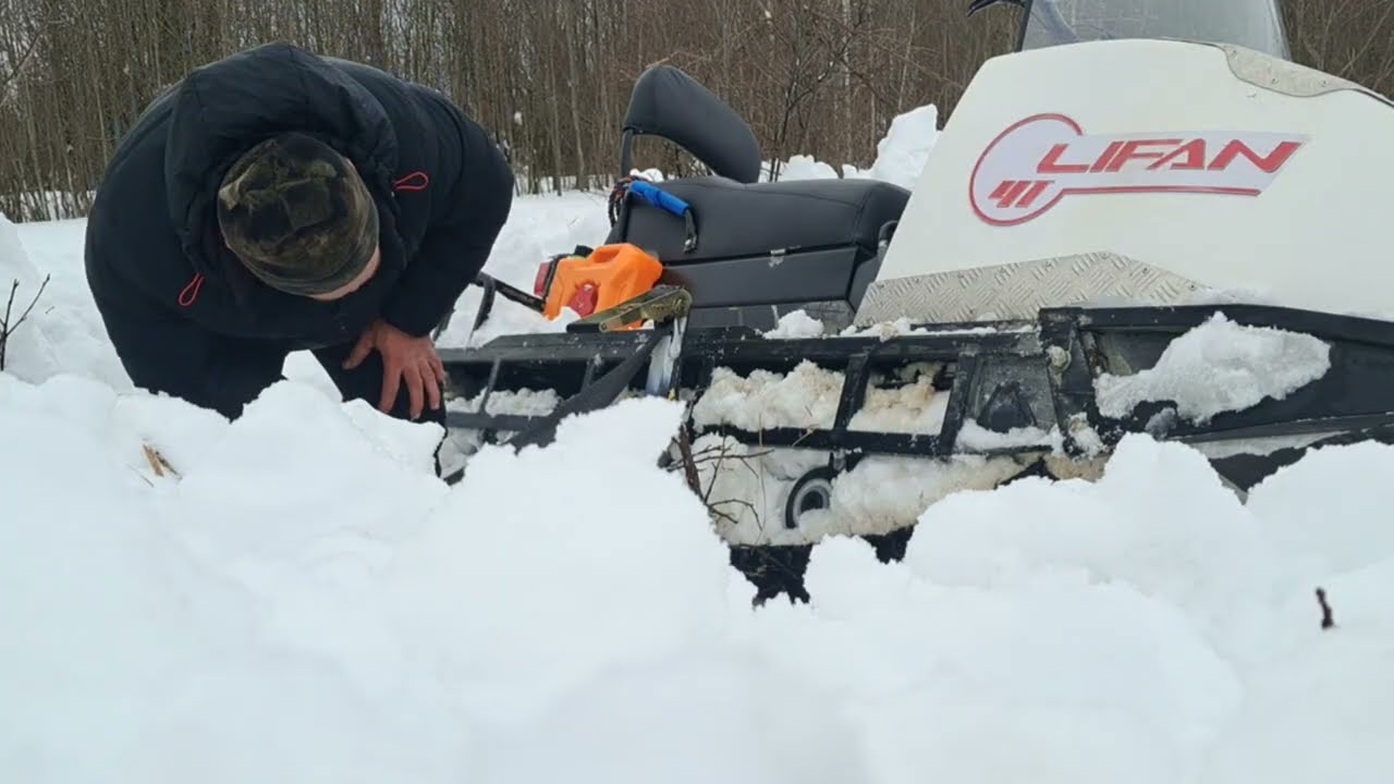 Встрял на длинном Буране.Домкрат из стяжки груза.