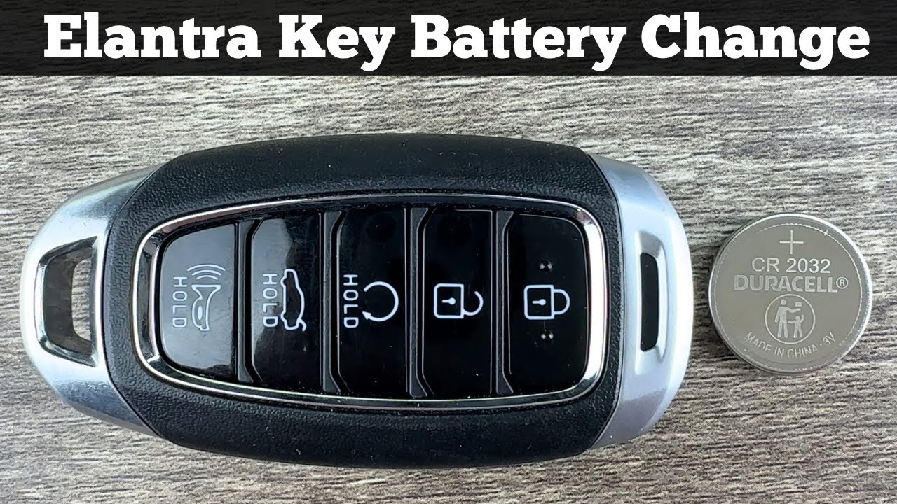 How To Replace HYUNDAI ELANTRA Remote Key Fob Battery 2021 - 2023 DIY ...