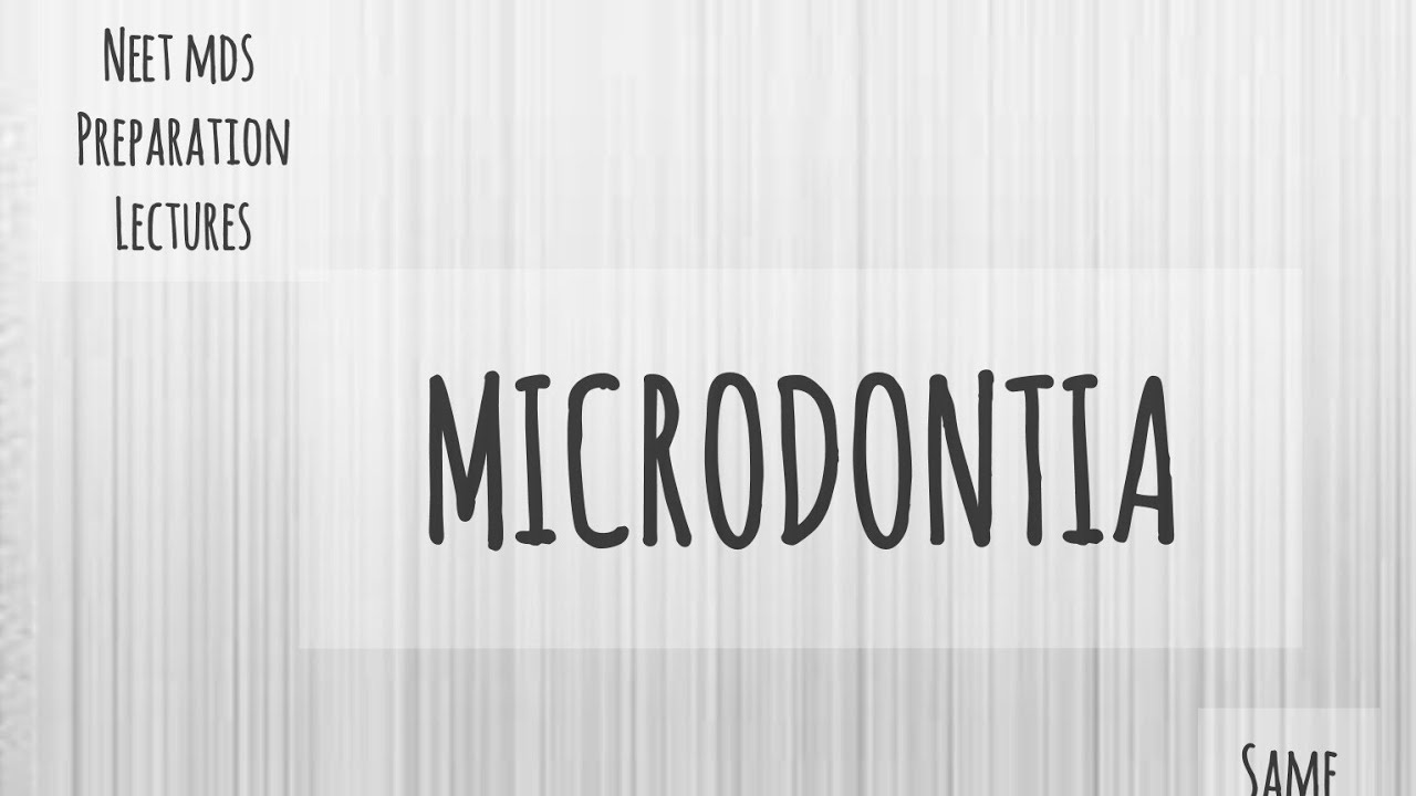 MICRODONTIA | Oral pathology | NEET MDS