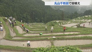 日本棚田百選「丸山千枚田」で田植え　オーナーの家族連れら200人が参加　三重・熊野市(2022/5/21)