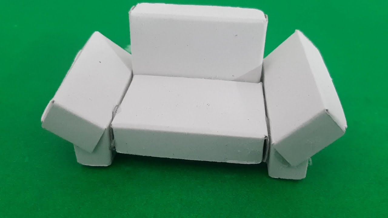how to make matchbox sofa diy at homematchbox sofa set at homematchbox crafts YouTube