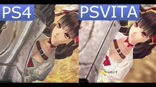画面比較展示PS4 vs.PSVITA 蒼き革命のヴァルキュリア体験版 Valkyria Revolution Graphics comparison