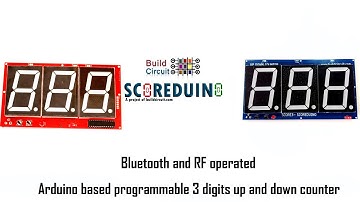 RF and Bluetooth controlled Arduino based 3 digits up and down counter