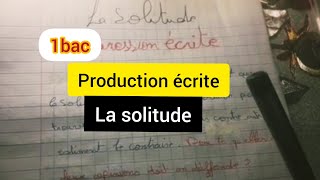 Production écrite ■La solitude■Plan dialictique■موضوع مفهوم بسيط