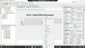 Membuat Aplikasi Kepegawaian Sederhana di NetBeans IDE (Form Input Data Karyawan JAVA CRUD)