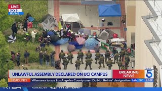 Unlawful assembly declared on campus of UC Irvine