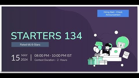 CodeChef Starters 134 Solution....