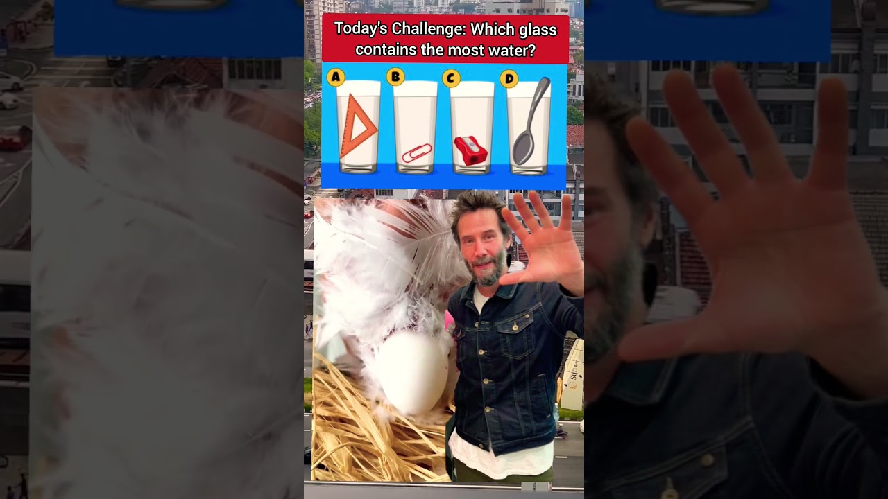 Today's Challenge: Which glass contains the most water? #shorts