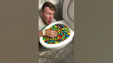 Eating M Ms Reeses Candy In Toilet Shorts Mukbang 