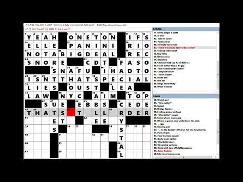 Los Angeles Times LAT Crossword Puzzle 04-04-2024