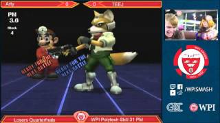 WPI PTS 31 - Arty (Fox) vs TEEJ (Mario) - Project M - Losers Quarterfinals