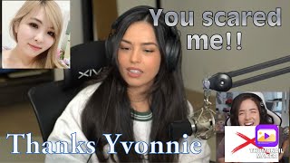 Sorry not Imane/ Yvonnie scares Rae