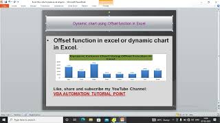 Dynamic Chart in Excel (Offset Function)