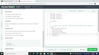 Playing With Characters||Hackerrank C Solution