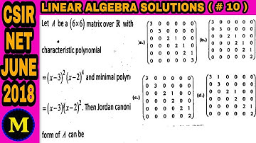 CSIR NET JUNE 2018 LINEAR ALGEBRA