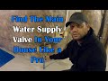 Where To Find The Main Water Supply Shut Off Valve For Your House!