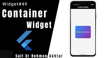 Flutter Container Widget Explained | Flutter 215+ Widgets Series (Urdu/Hindi)