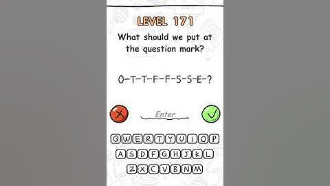 Brain challenge puzzle level 171 What should we put at the question mark Walkthrough